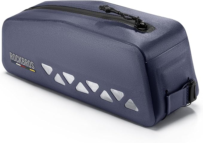 ROCKBROS Top Tube Bike Bag Waterproof Bike Frame Bag Lightweight Buckle Lock Design TPU Material Top Tube Bag Easy Install Cycling Top Tube Front Frame Pack 1L Capacity-StrideForce Fitness