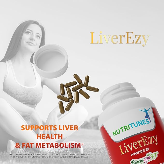 Liver Support Supplement–Supports Detox, Cleansing & Lipid Metabolism – with Bergacyn FF (Bergamot & Artichoke) – 30 LiverEzy Vegan Capsules-StrideForce Fitness