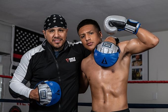 Platinum Perilous Micro Palm Mitts, Black/Silver/Blue - Boxing & Muay Thai Pads, Punching & Focus Mitts, MMA & Kickboxing Equipment-StrideForce Fitness