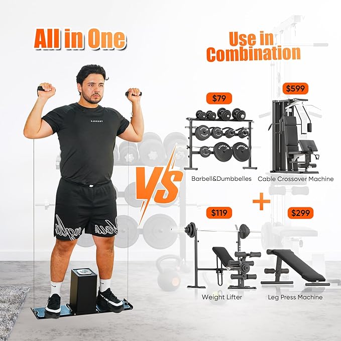 SR3 Smart Home Gym，Portable & Foldable Strength Training Cube Machine for Full Body Workouts，All-in-One Resistance Training Fitness Equipment for Home Use-StrideForce Fitness