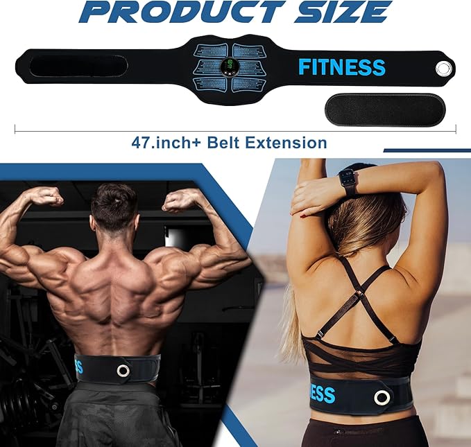 FDA Cleared - MHD TENS Muscle Stimulator - Dual TENS & PMS Functions, 12 Programs for Easy Abs Muscle Stimulation and Activation, Home Gym Use-StrideForce Fitness