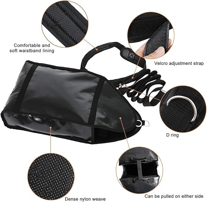 Begonia.K Adjustable Weight Sled Running Speed Training with Adjustable Strap, Sprinter Speed Training with 4 Weight Sandbags-StrideForce Fitness