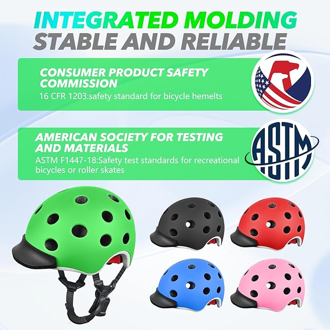 Kids Bike Helmet for 5-8-14 Kids Skateboard Helmet Boys Girls Child Youth Adjustable Lightweight Ventilation and Multi-Sports Scooter Cycling Roller Balance Bike-StrideForce Fitness