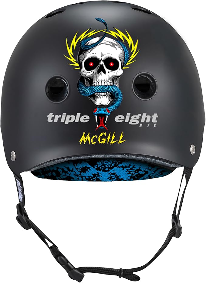 Triple Eight Deep Cover Helmet - Ideal for Skateboarding, Bicycling, BMX, and Roller Skating-StrideForce Fitness