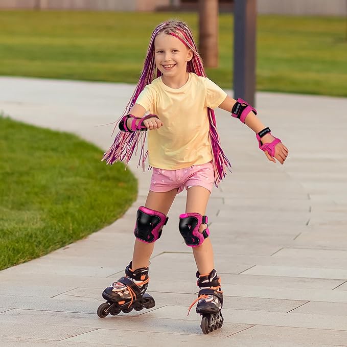 BOSONER Kids/Youth Knee Pad Elbow Pads Guards Protective Gear Set for Roller Skates Cycling BMX Bike Skateboard Inline Skatings Scooter Riding Sports-StrideForce Fitness