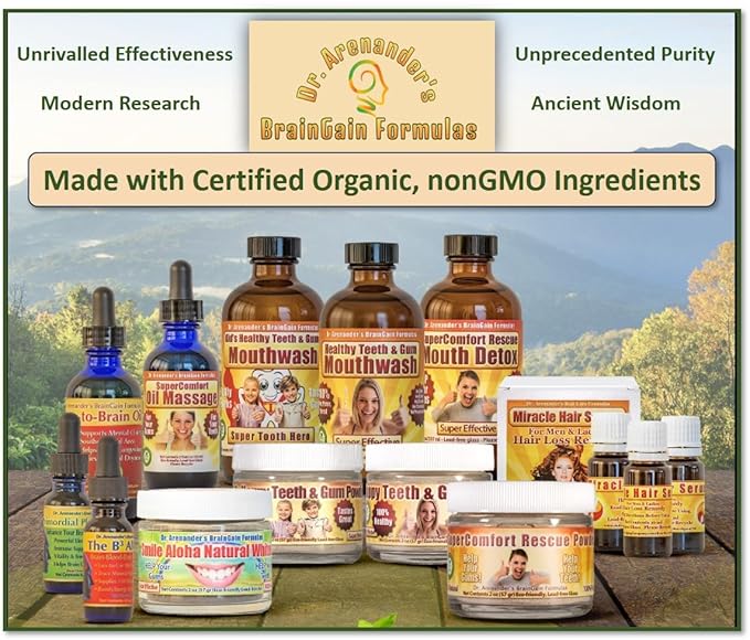 Healthy Teeth & Gum Mouthwash – Natural Alcohol-Free Oral Rinse for Fresh Breath, Gum Health & Enamel Support – Organic, Non-GMO, Fluoride-Free Herbal Formula by Anti-Aging Products