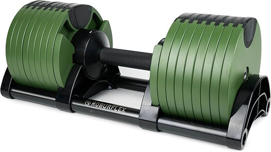 Adjustable Dumbbell (Single) by ROBURFLEX for Workout Strength Training Fitness Home Gym-StrideForce Fitness