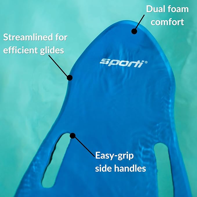 Sporti Adult Kickboard for Swim Training - Swimming Kickboard for Men Women, Water Board for Adult, Swimming Training Aid-StrideForce Fitness