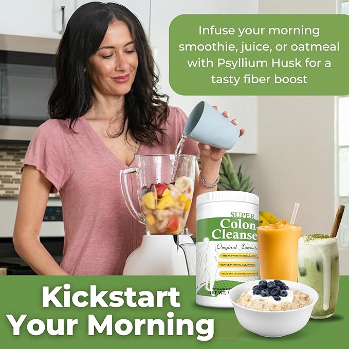 Health Plus Super Colon Cleanse Original Formula (1990-2025), 15 oz Powder, 42 Servings, with Psyllium Husk and Senna Leaf for Constipation Relief and Digestive Support-StrideForce Fitness