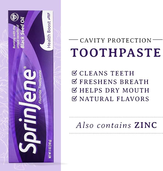 SprinJene Original Health Boost Toothpaste | Cavity Protection Fluoride Toothpaste for Healthy Teeth | 4 Pack
