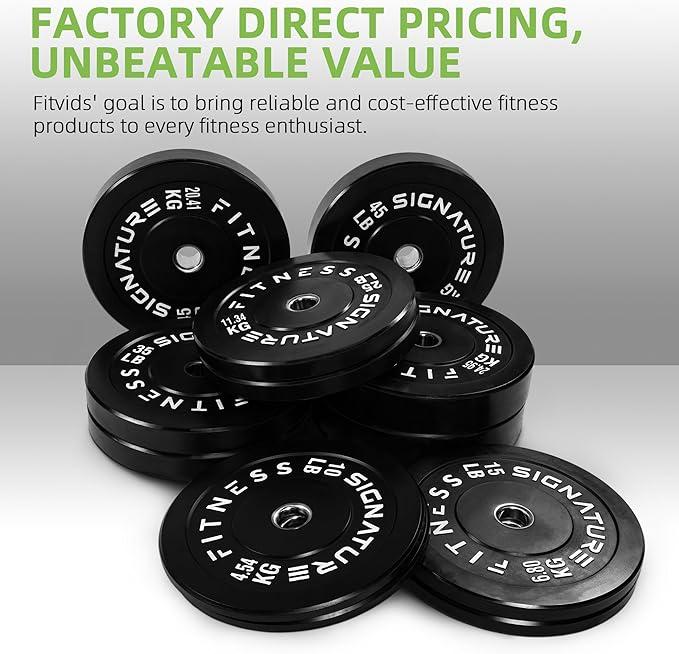 Olympic Bumper Plates Set, 2" Weight Plates for Strength Training & Weightlifting, Paris or Set or Set with Barbell, Multiple Options-StrideForce Fitness