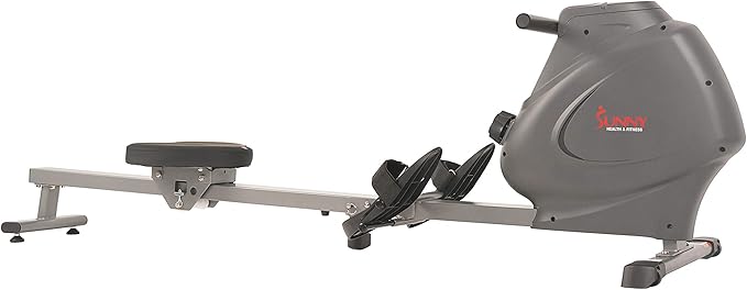 Sunny Health & Fitness Magnetic Rowing Machine for Home Exercise, Quiet & Smooth Rower with Compact Storage and Optional Free SunnyFit App Connectivity-StrideForce Fitness
