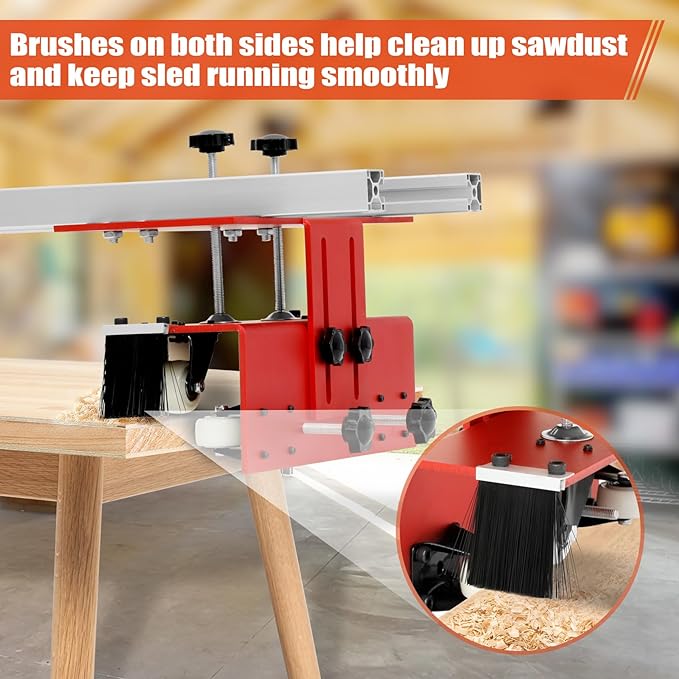 Howaoo Router Sled, Portable and Easy to Adjust Slab Flattening Jig, 60 inches Router Sled for Flattening Slabs, Trimming Planing Machine for Wood Flattening, Home DIY-StrideForce Fitness