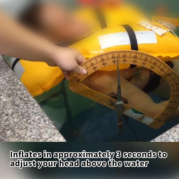 Manual Inflatable Life Jacket|Life Vest for Adults|PFD Low Profile|Supports up to 330 lbs(YSH700)-StrideForce Fitness