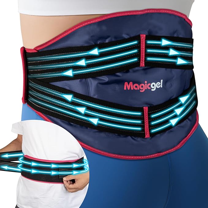 Magic Gel Back Ice Pack - Maximum Compression Sports Cold Compress Wrap for Back & Lower Body - Reusable Hot & Cold Packs-StrideForce Fitness