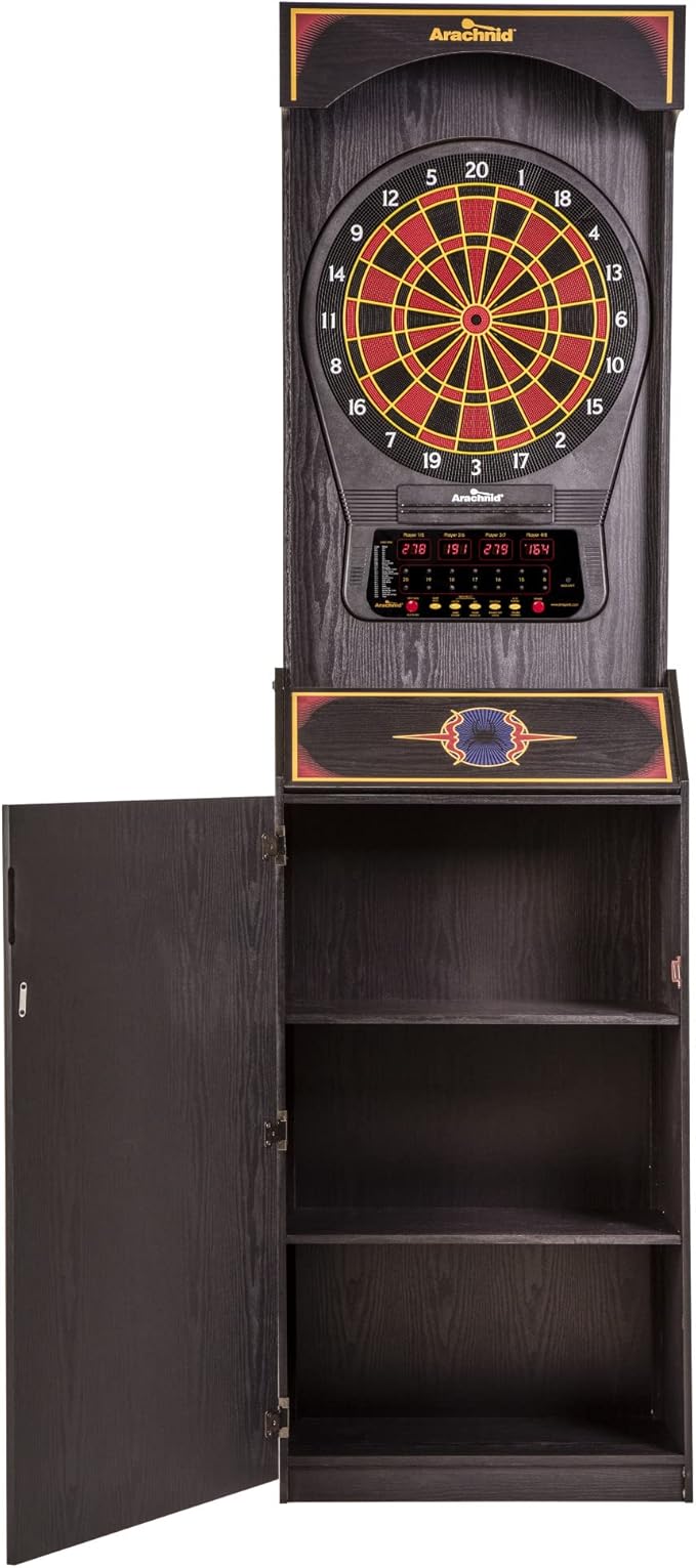 Arachnid Cricket Pro 650 Standing Electronic Dartboards with 24 Games, 132 Variations, and 6 Soft-Tip Darts Included-StrideForce Fitness