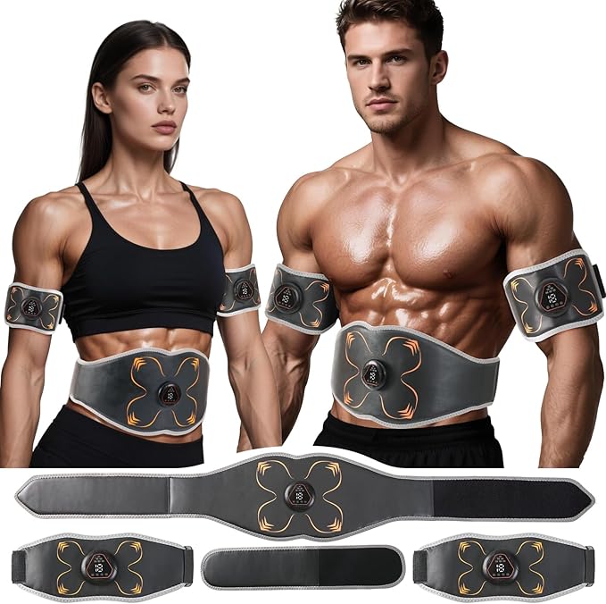 Electronic Muscle Stimulator, Abs Stimulator Muscle Toner for Abdomen/Arm/Leg, Strength Training Equipment for Men and Women-StrideForce Fitness