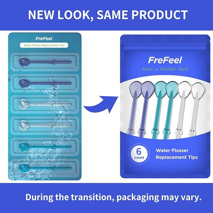Replacement Heads for Waterpik, Replacement Picks for Water Pik Water Flosser (6 Tongue Cleaner Tips)
