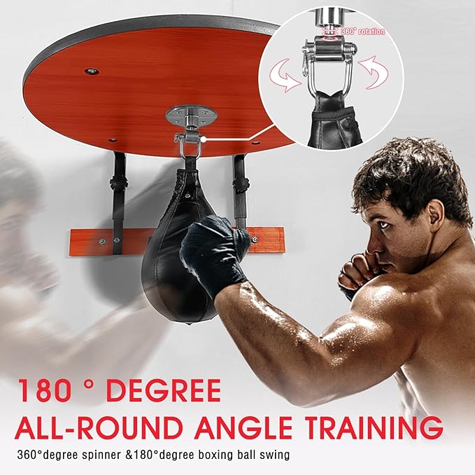 INNOLIFE Adjustable Speed Bag Platform Heavy Duty Wall Mount Speed Bag Platform Kit 24" with Speed Ball for Boxing Training Workout Fitness Stress Relief-StrideForce Fitness