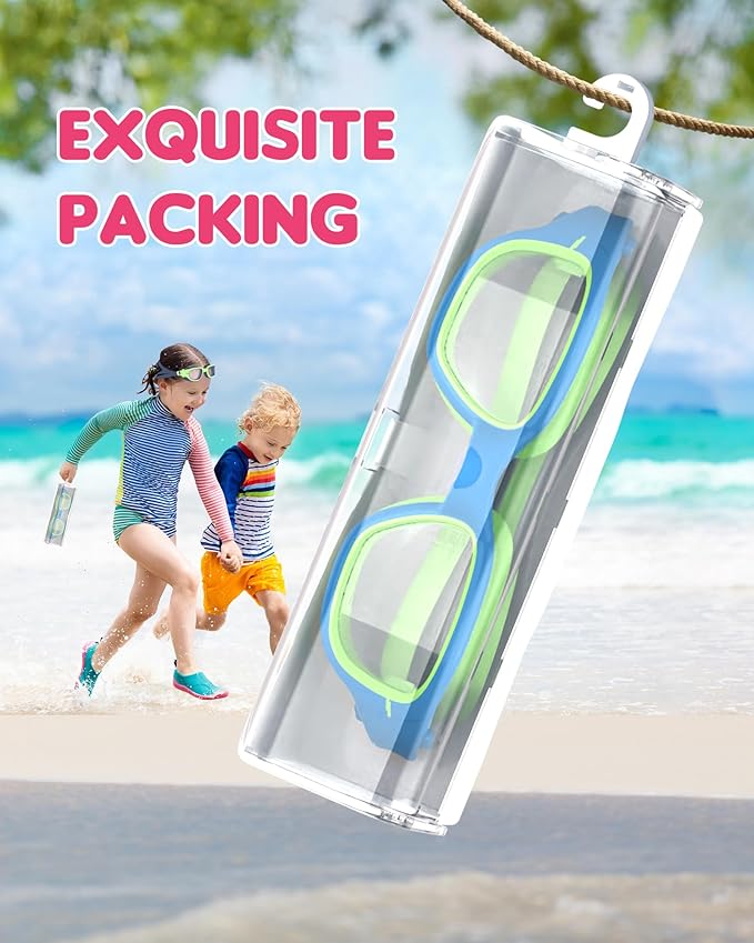 Kids Swim Goggles,Swimming Goggles for Kids 6-14, Anti-Fog UV Protection Pool Glasses for Boys Girls-StrideForce Fitness