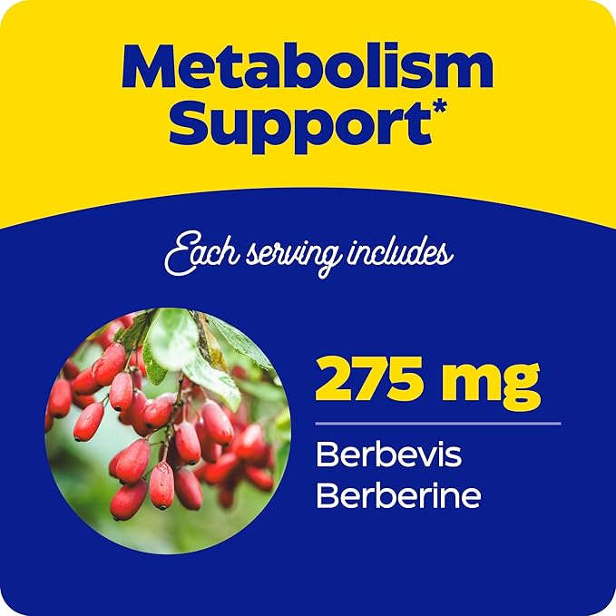 Enzymedica, Berberine Phytosome, 9.6X Better Bioavailability, High Potency Natural Vegan Dietary Supplement for Metabolic Support, 60 Capsules-StrideForce Fitness