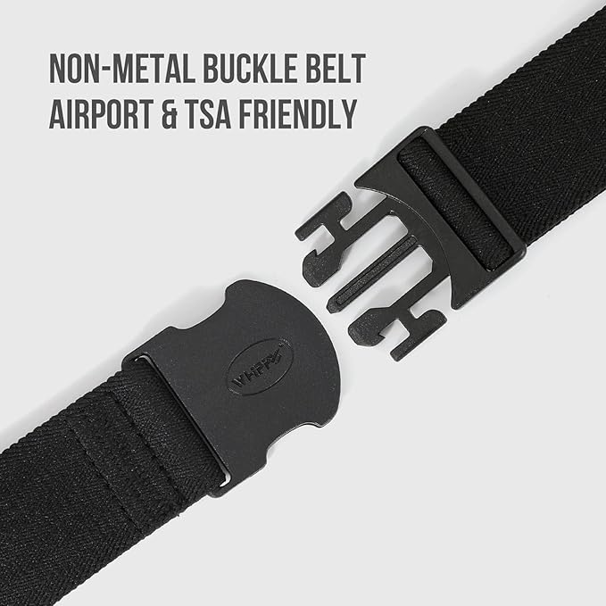 WHIPPY Mens Elastic Stretch Belt Unisex Adventure Web Belt for Women Men with Non-Metal Buckle Adjustable Belts-StrideForce Fitness