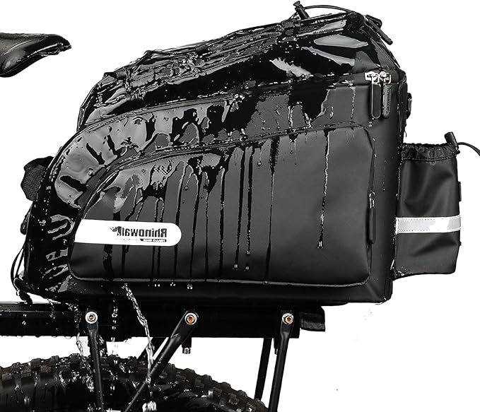 Rhinowalk Bike Bag Bike Trunk Bag Bike Pannier Bag,(for Bicycle Cargo Rack Saddle Bag Shoulder Bag Laptop Pannier Rack Bicycle Bag Professional Cycling Accessories)-StrideForce Fitness
