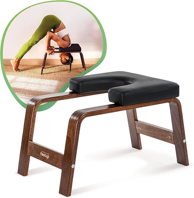 FeetUp - The Original Yoga Headstand Bench, Vegan Handstand Trainer Bench and Stand, Strength Training Inversion Equipment for Relaxation and Strength, Includes App & Starter Kit, #1 Worldwide-StrideForce Fitness