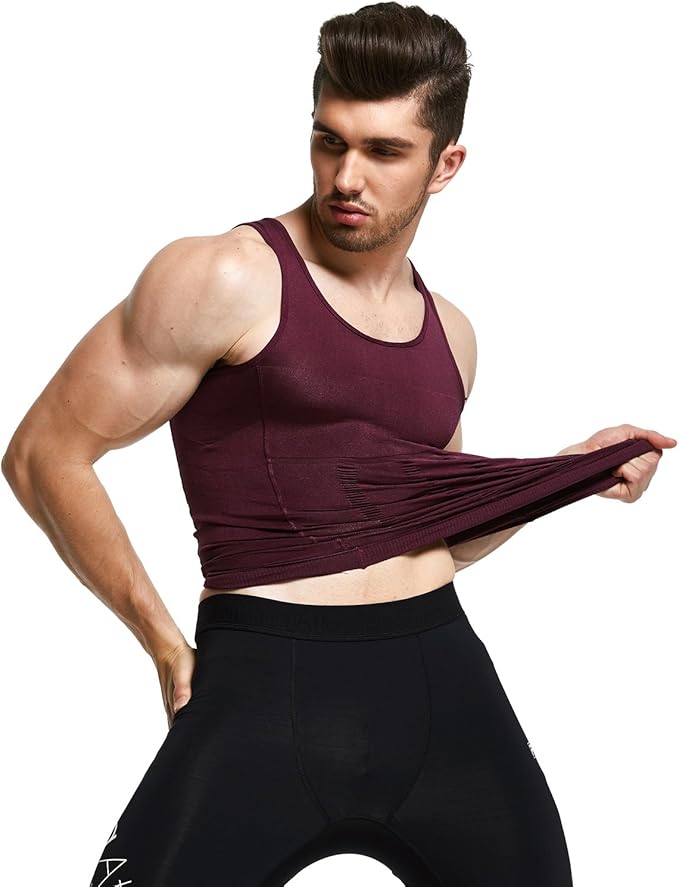 GKVK Mens Slimming Body Shaper Vest Shirt Abs Abdomen Slim-StrideForce Fitness