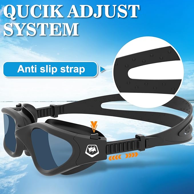 WIN.MAX Polarized Swimming Goggles Swim Pool Goggles Anti Fog Anti UV No Leakage Clear Vision for Men Women Adults Teenagers-StrideForce Fitness