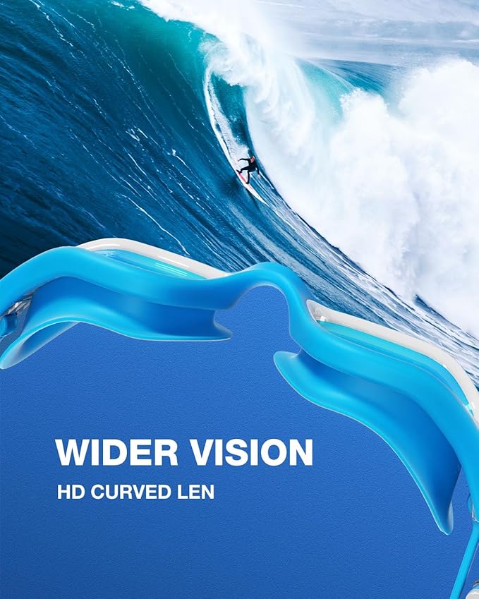 ZIONOR G1 Lite Swim Goggles with Swim Cap Comfortable Anti-fog Swimming Goggles Cap Set for Adult Men Women-StrideForce Fitness