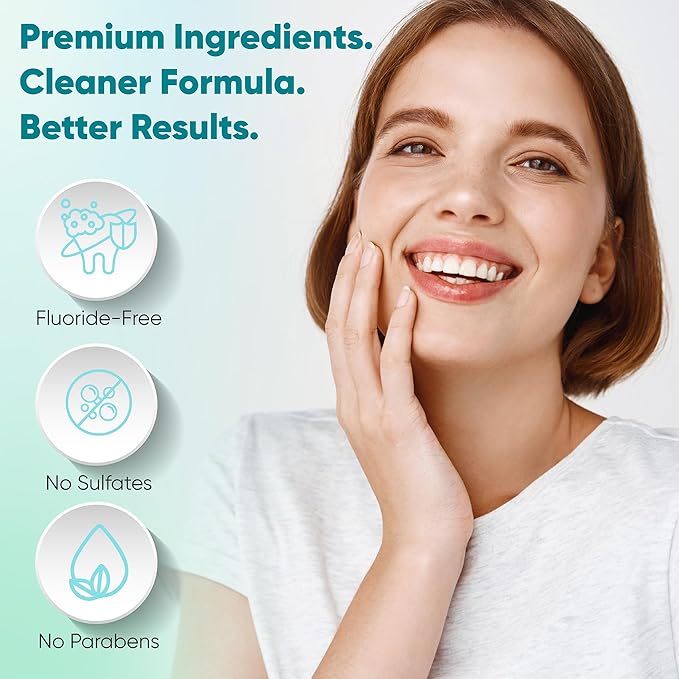 Fluoride Free Toothpaste, Nano Hydroxyapatite Toothpaste, Remineralizing Natural Teeth Whitening Tooth Repair, Appropriate for Sensitive Teeth