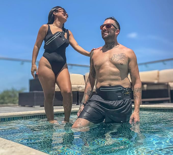 DRENCH 2-Pack Waterproof Fanny Pack | Submersible Dry Bag Waist Pack | Phone Pouch for Swimming, Boating, SUP, Snorkeling | Underwater Floating Belt Bag | IPX8 Waterproof Case-StrideForce Fitness