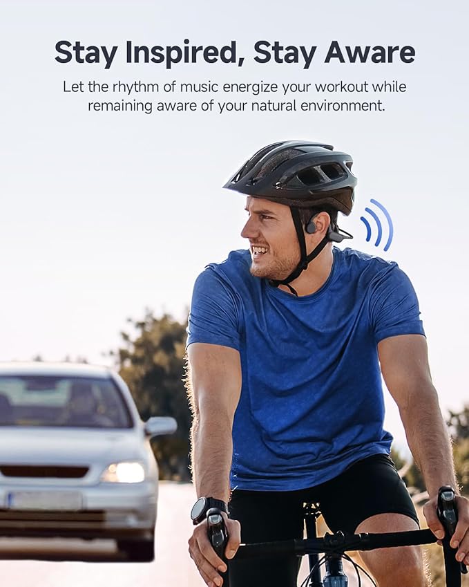 PSIER Bone Conduction Headphones IPX8 Waterproof Swimming Headphones Open Ear Headphones with MP3 Mode 32GB Memory Up to 8 Hours Playtime Bluetooth 5.4 Ear Buds Secure Fit for Running and Fitness-StrideForce Fitness