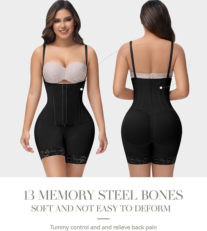 M MYODRESS Fajas Colombianas Moldeadoras Shapewear for Women Tummy Control Body Shaper Post Surgery Compression Garment-StrideForce Fitness