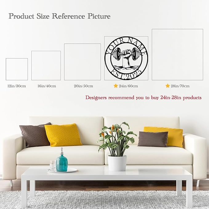 Personalized Metal Gym Sign, Custom Fitness Metal Wall Decor, Body Builder Lovers Gift, Gym Custom Unique Metal Wall Art, fitness room decor, home gym decor, gym wall art (Style-5)-StrideForce Fitness