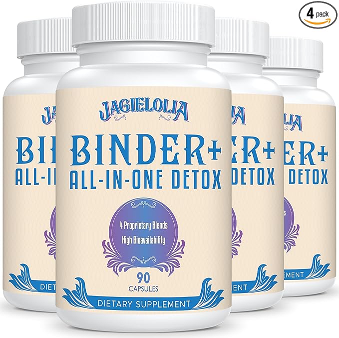 All-In-One Detox Binder Supplement 1500 MG - High Bioavailability, Liver Gut Detox Cleanse with Activated Charcoal, Zeolite & Bentonite Clay for Toxins, Liver, Digestive, 360 Vegan Capsules-StrideForce Fitness