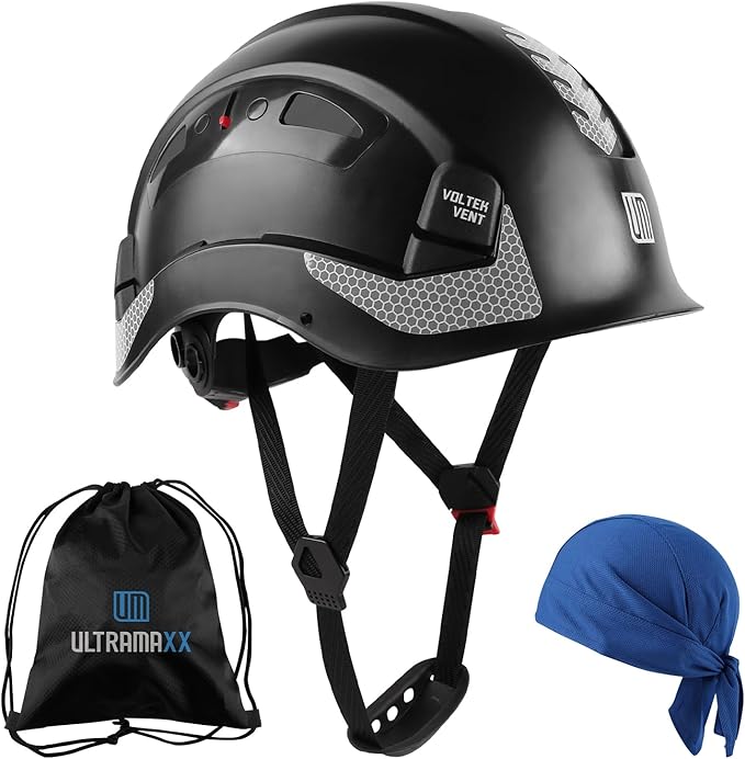 Safety Helmet Hard Hat, ANSI Z89.1 Approved Lightweight Vented Work Helmet, 6-Point Adjustable Ratchet Suspension Hardhat Ideal for Industrial and Construction-StrideForce Fitness