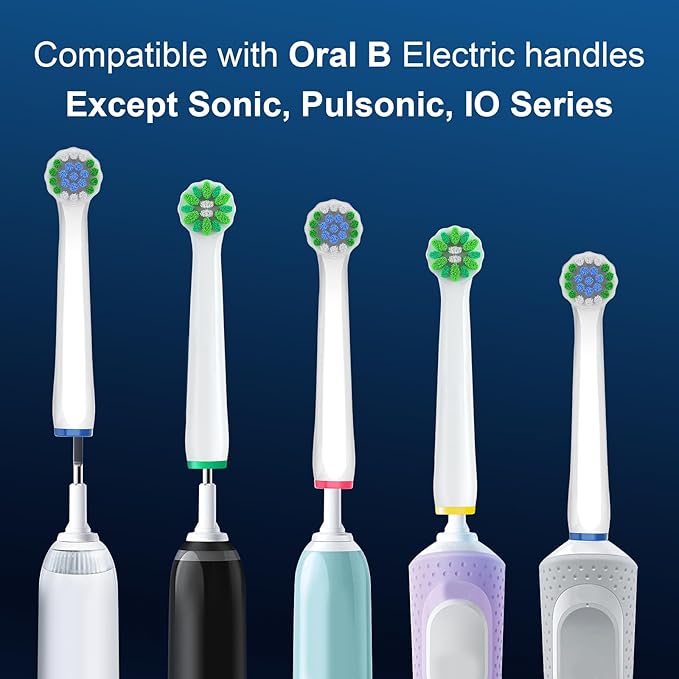 Replacement Heads Compatible with Oral B Pro 1000/500/Genius x/Smart 1500 Electric Toothbrush, Brush Heads for Braun Oral B, 4Pcs Precision Refills for Sensitive Care, 4Pcs Cross Clean for Deep Clean