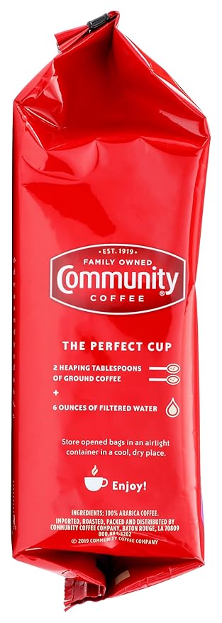 Community Coffee French Roast, Ground Coffee, Extra Dark Roast, 12 Ounce Bag (Pack of 1)-StrideForce Fitness