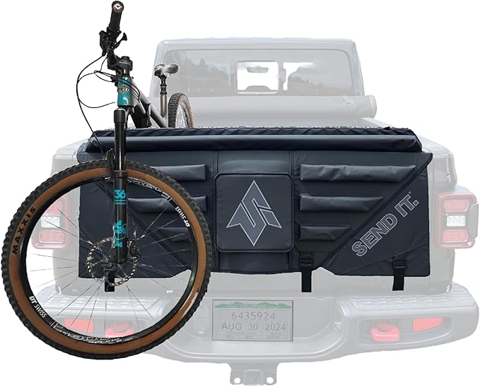 Send It. High Roller Tailgate Bike Pad V2 – Tailgate Pads for Trucks – Truck Bike Pad – Accessories for Mountain Bikers, BMX Bikes, Ebikes & More (Compact)-StrideForce Fitness