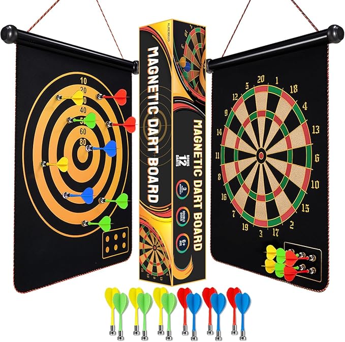 Magnetic Dart Board for Kids, Gifts Ideas for Teenage Boys Girls, Dartboard Toys for Teen Age 6 7 8 9 10 11 12 13 14 15 16 Years-StrideForce Fitness