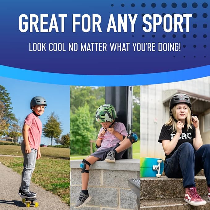 Flybar Bike Helmet- Multi Sport Dual Certified Adjustable Dial, Lightweight Skateboard Helmet, Roller Skating, Pogo, Electric Scooter, Snowboard, Boys and Girls Kids- Adults Helmets-StrideForce Fitness
