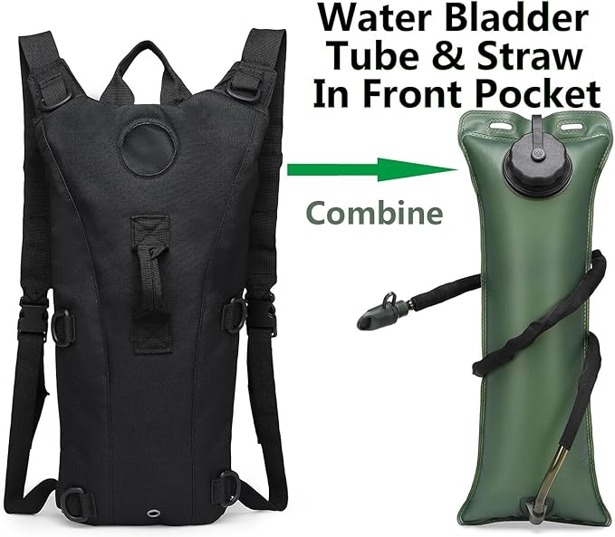 ATBP Tactical Water Hydration Pack Military 3L Water Bladder Carrier Backpack Leakproof for Running Jogging Cycling Hiking-StrideForce Fitness