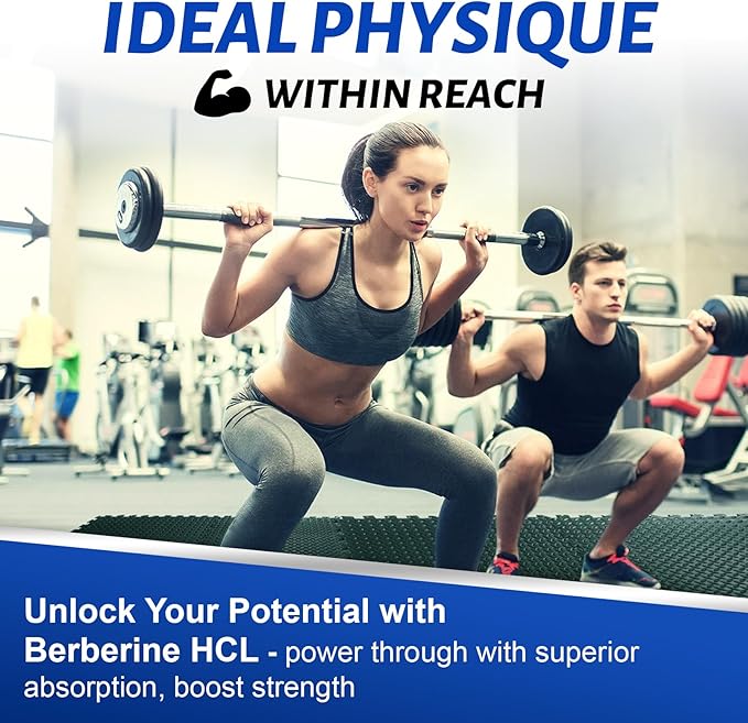 Berberine Supplement, High Strength Berberine 1500MG, 180 Caps - Plus Citrus Bergamot, Berberine HCI Root Supplements - Metabolic, AMPK Support Healthy Weight Management - Vegan, Organic, Non-GMO-StrideForce Fitness