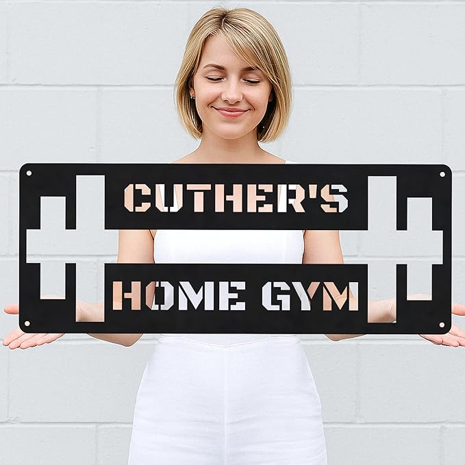 Custom Gym Sign, Sport Metal Wall Art,Personalized Fitness Room Sign, Home Decor,Gym Metal Wall Decor-StrideForce Fitness