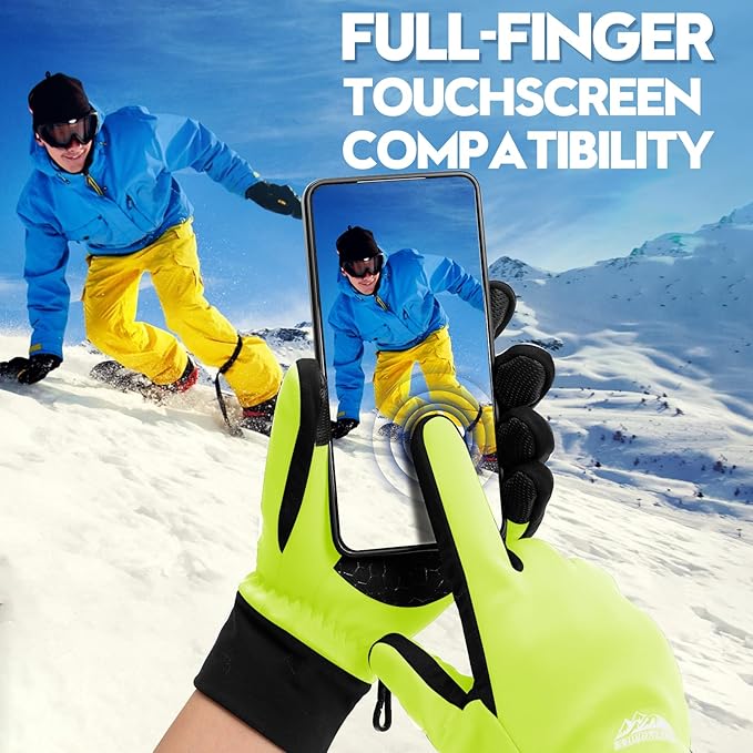 Bruvoalon Winter Gloves for Women & Men, 3M Thermal Insulation, Lycra Fabric, Windproof, Touchscreen, Anti-Slip, Cold Weather-StrideForce Fitness