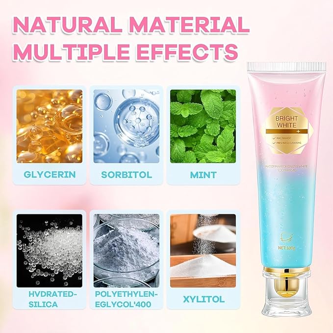 Niacinamide Whitening Toothpaste, Niacinamide Intensive Whitening Toothpaste, Enamel Protection & Long-Lasting Fresh Breath, Stain Removal - Daily Use for Improves Gum Health, Deep Cleaning Care (1)