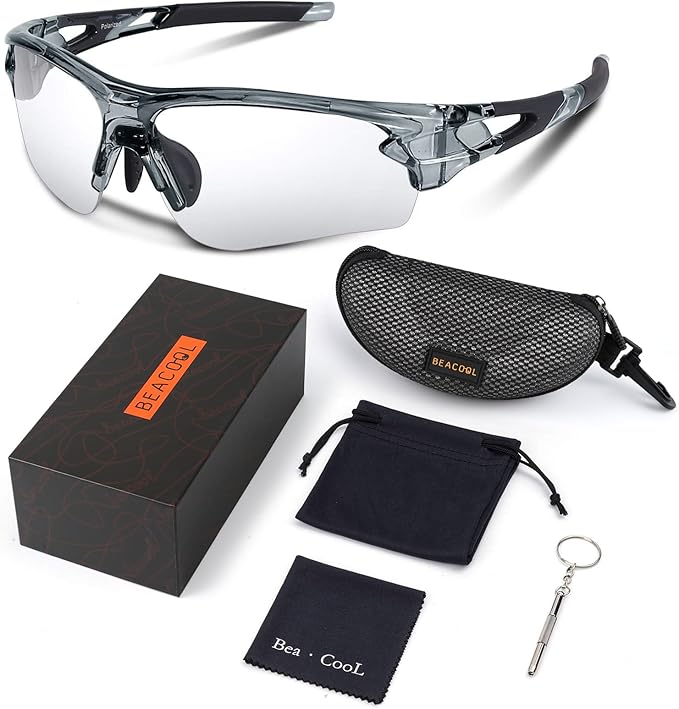 BEACOOL Polarized Sports Sunglasses for Men Women Youth Baseball Fishing Cycling Running Golf Motorcycle Tac Glasses UV400-StrideForce Fitness