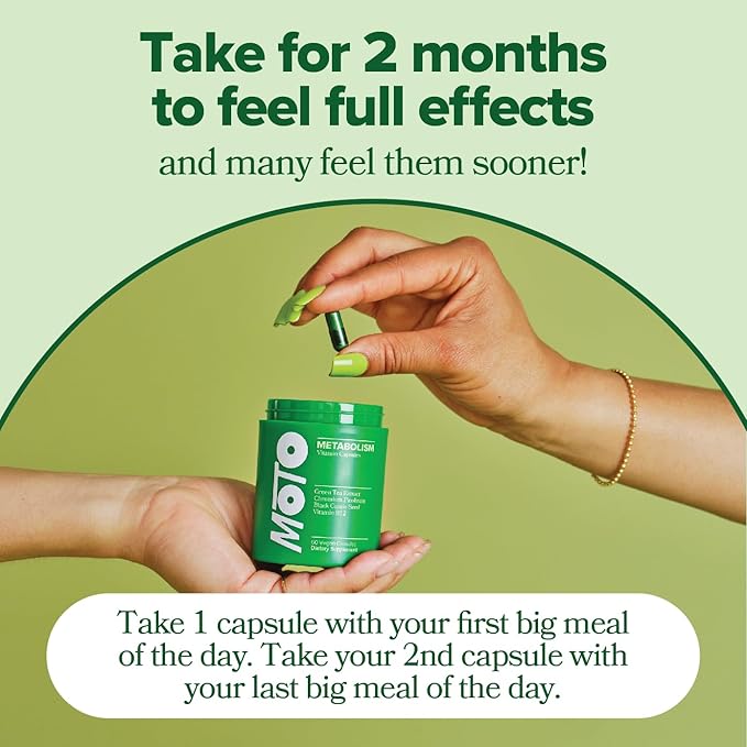 O Positiv Moto Women's Metabolism Support - Energy, Curb Cravings, Healthy Metabolism - Vegan Capsules, 30 Servings-StrideForce Fitness